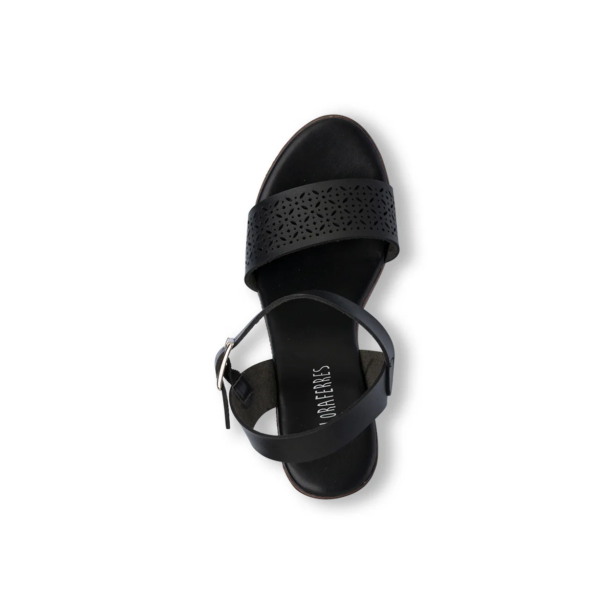 Sandali Neri da Donna con tacco in legno 10 cm Lora Ferres - Image 5