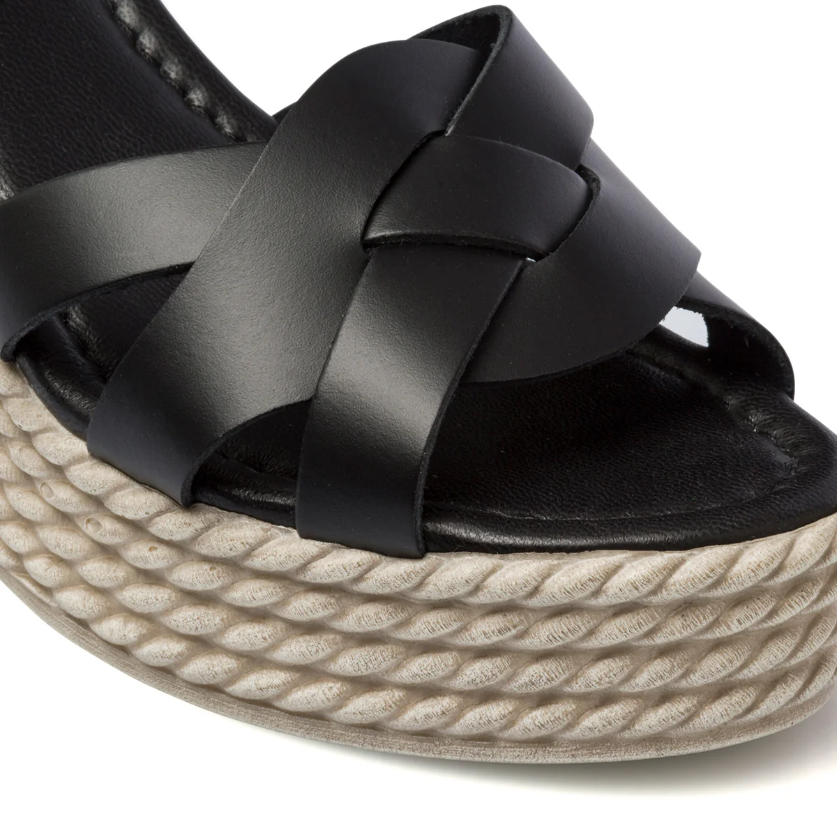 Sandali neri da donna con zeppa 9 cm Lora Ferres - Image 5