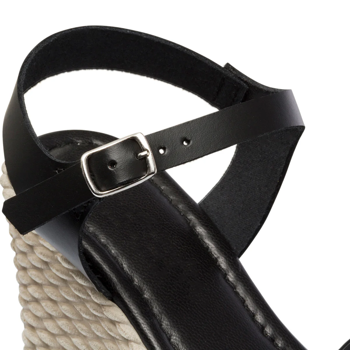 Sandali neri da donna con zeppa 9 cm Lora Ferres - Image 6