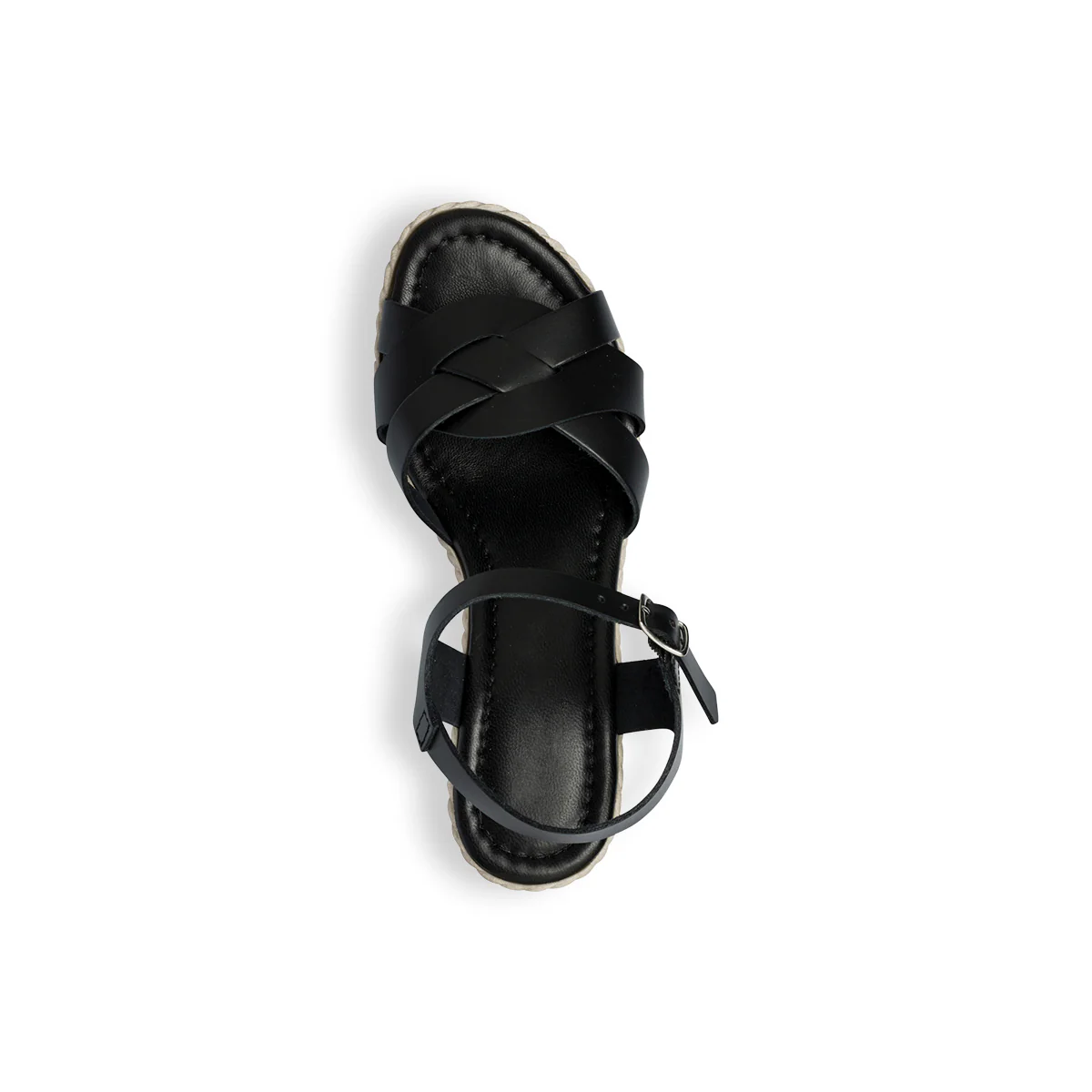 Sandali neri da donna con zeppa 9 cm Lora Ferres - Image 8