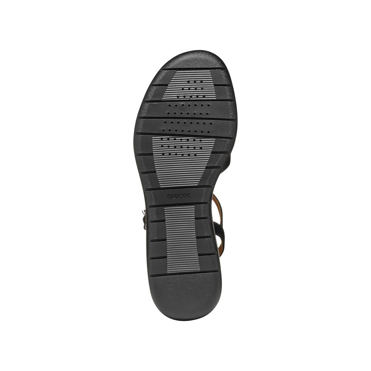Sandali neri da Donna con zeppa e cinturino con suola traspirante Geox - Image 6