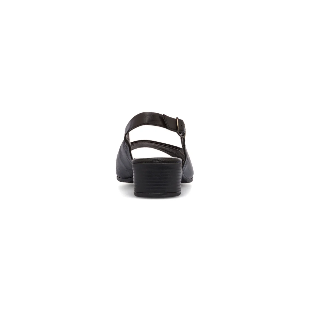 Sandali neri da Donna in pelle con cinturino alla caviglia e tacco 3,5 cm P Essentials - Image 4