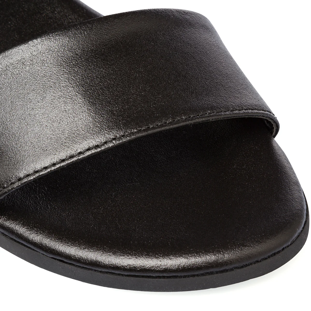 Sandali neri da donna in pelle con cinturino intrecciato P Essentials - Image 5