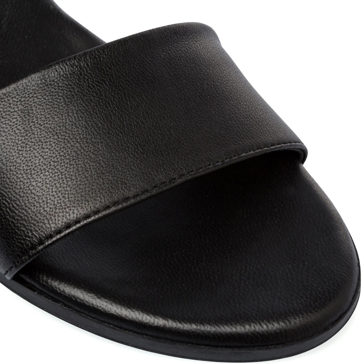 Sandali neri da Donna in pelle con tacco 3,5 cm P Essentials - Image 5