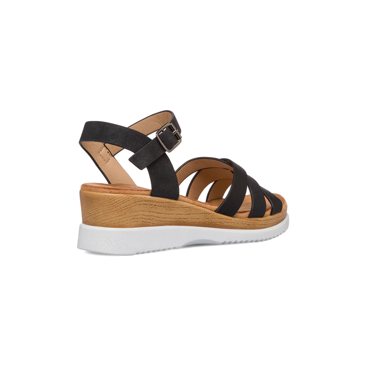Sandali neri da donna platform 5,5 cm con glitter Lora Ferres - Image 3