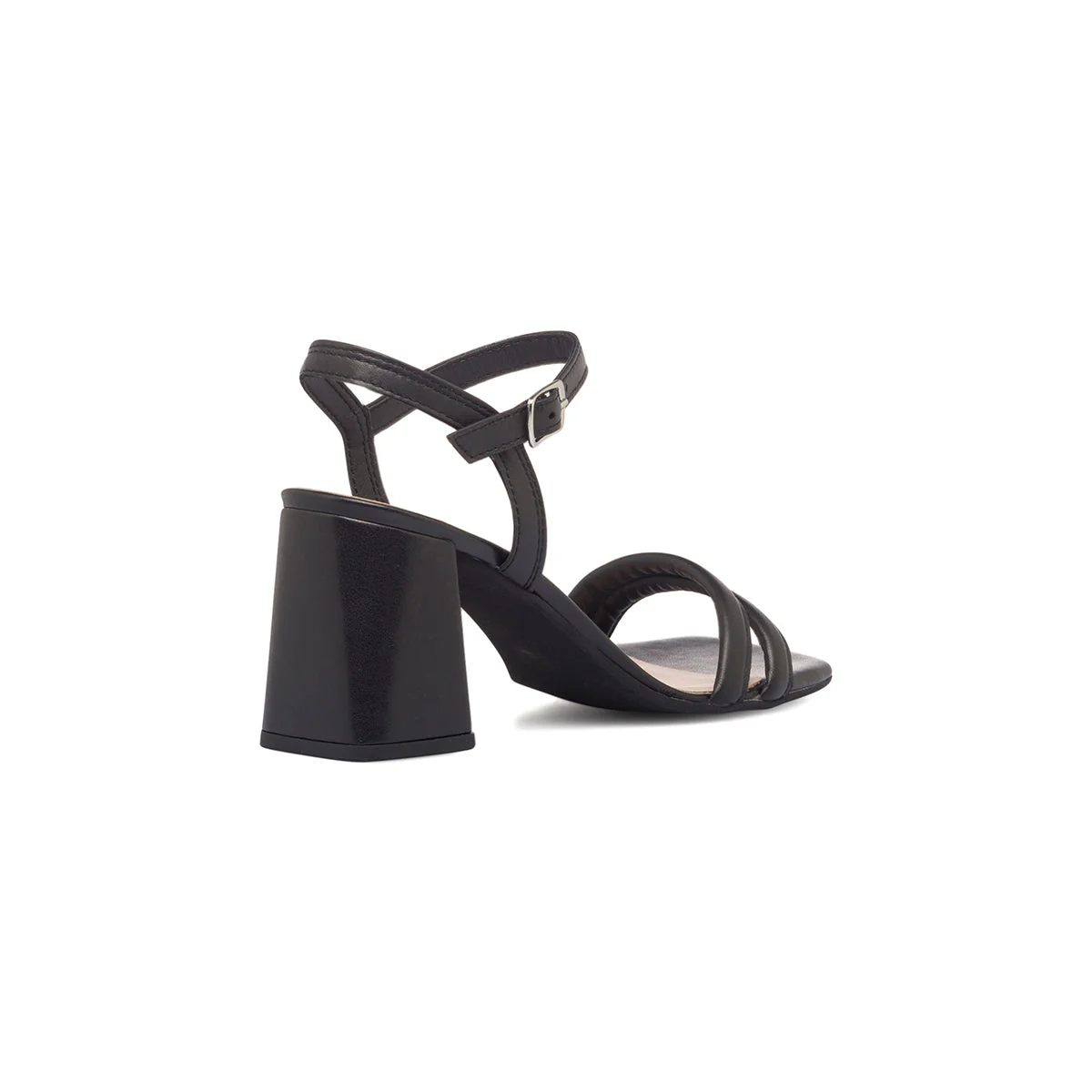 Sandali neri in pelle da donna con tacco a blocco 7 cm Primopiano - Image 6