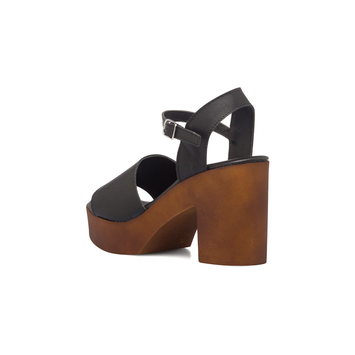 Sandali neri in pelle da donna con tacco a blocco 9 cm e plateau Primopiano - Image 3