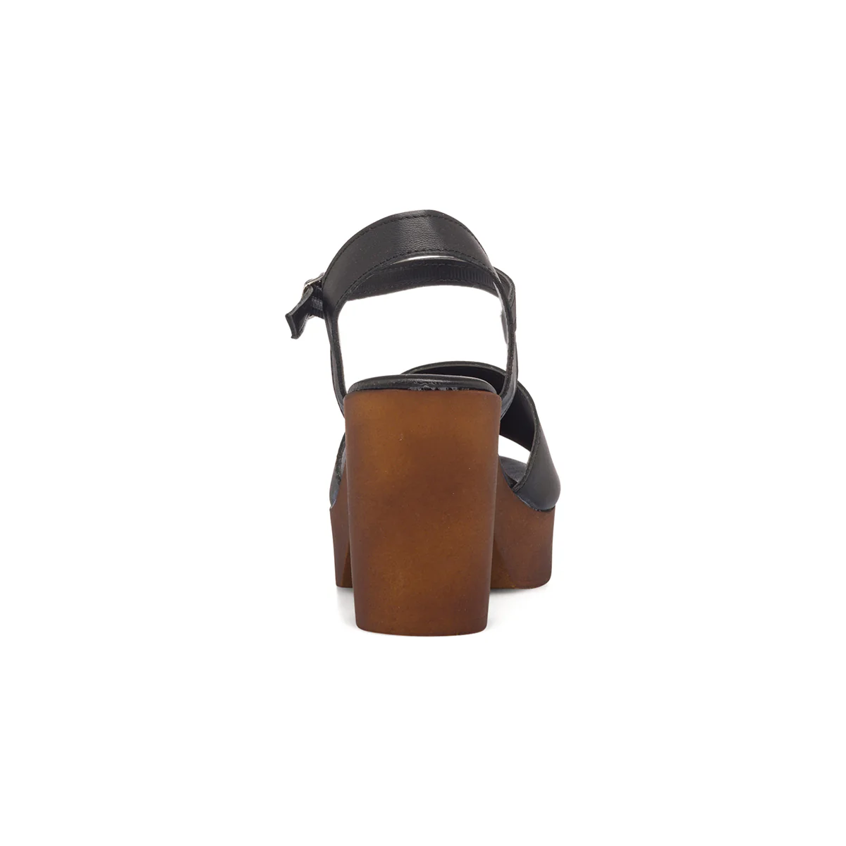 Sandali neri in pelle da donna con tacco a blocco 9 cm e plateau Primopiano - Image 4