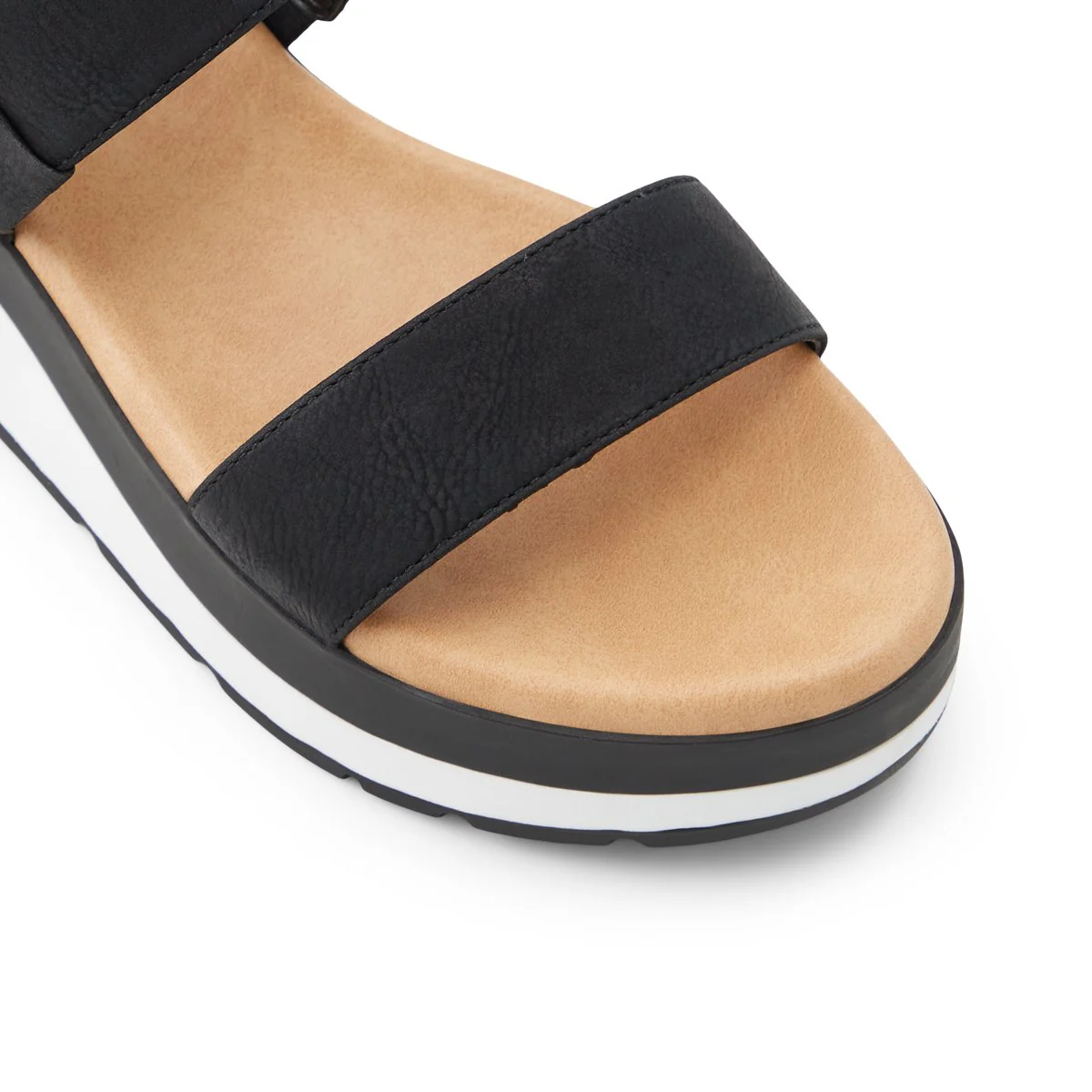 Sandali neri in pelle vegana con suola 6 cm Call It Spring Moedda - Image 5