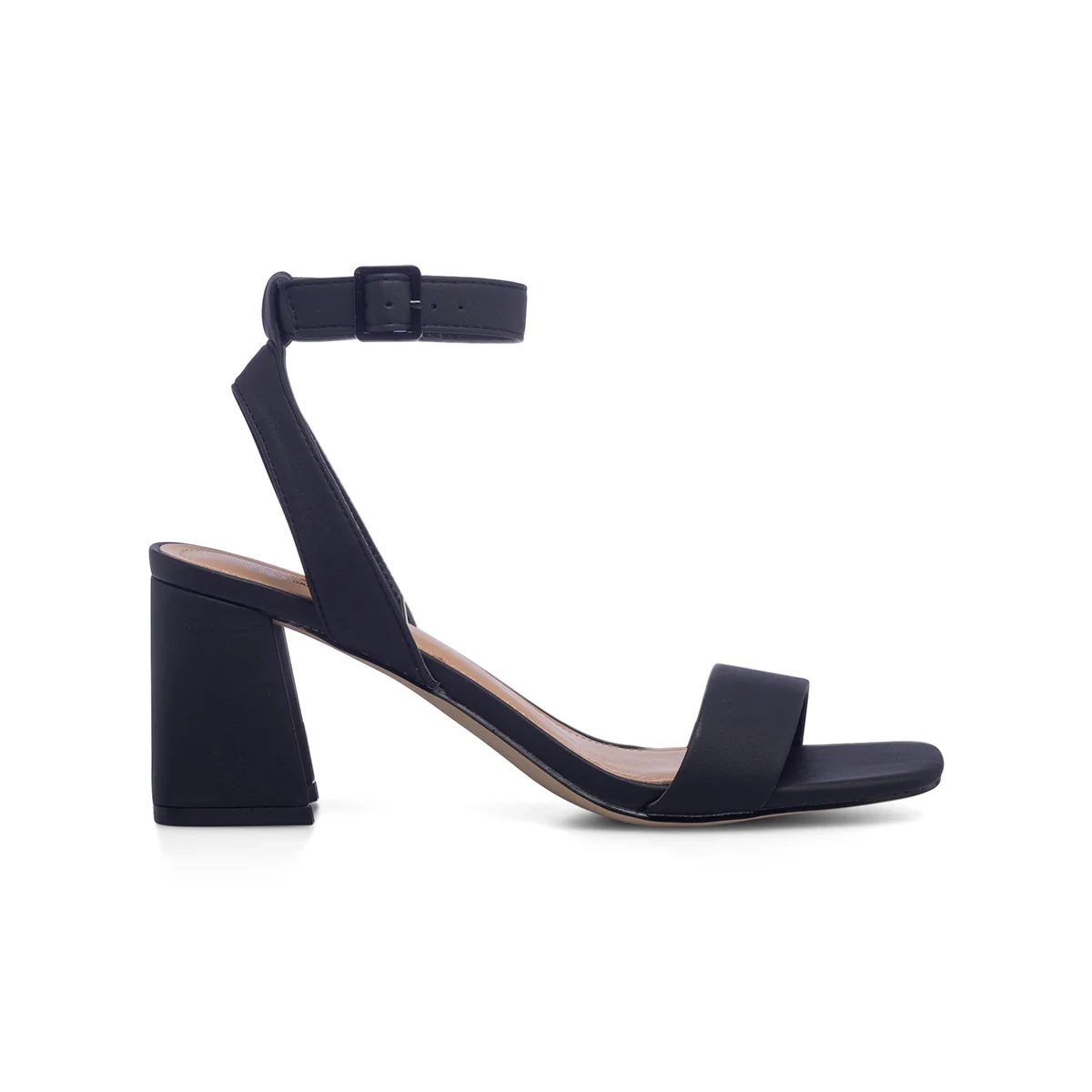 Sandali neri in "pelle vegana" con tacco a blocco 7 cm e punta quadrata Call It Spring Ariel