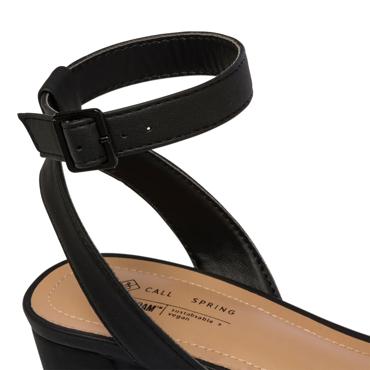 Sandali neri in "pelle vegana" con tacco a blocco 7 cm e punta quadrata Call It Spring Ariel - Image 6