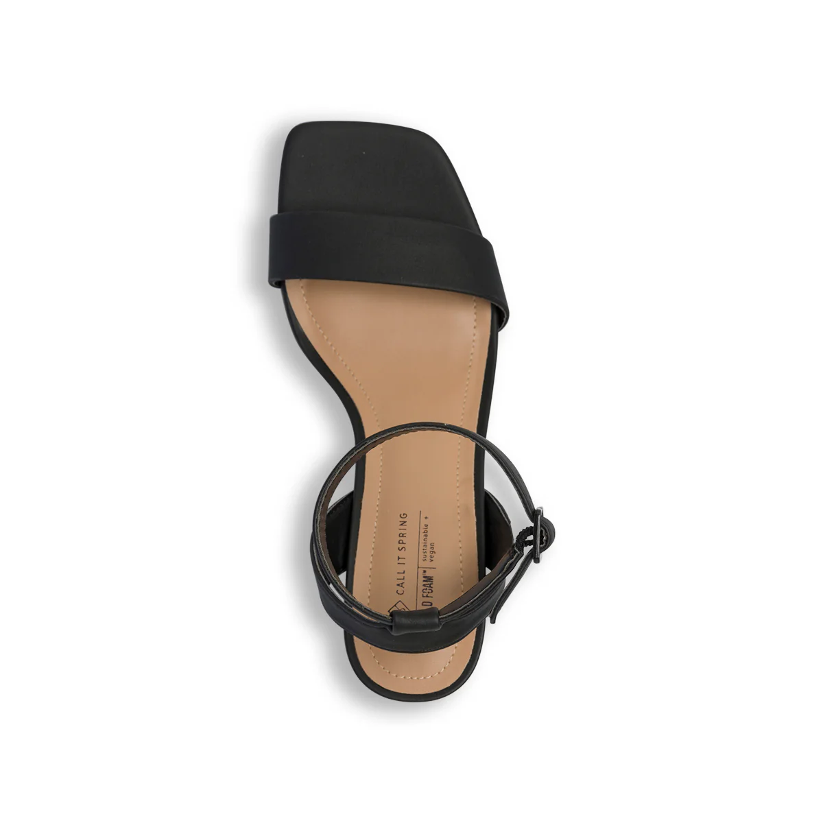 Sandali neri in "pelle vegana" con tacco a blocco 7 cm e punta quadrata Call It Spring Ariel - Image 8
