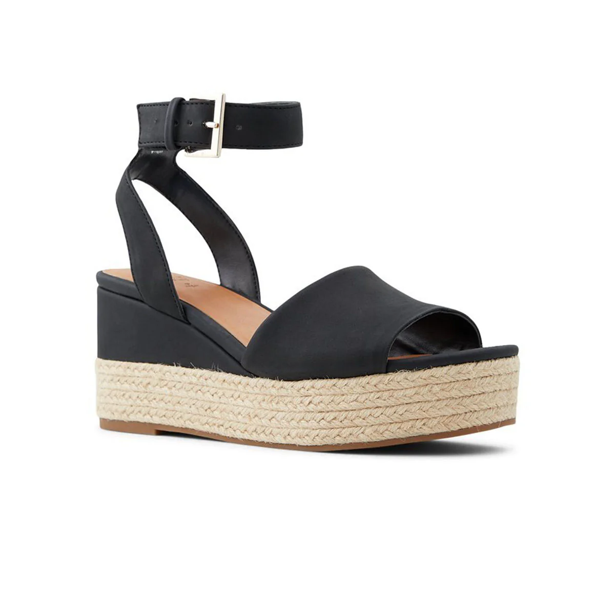 Sandali neri in pelle vegana con zeppa 7 cm Call It Spring Lillian - Image 2