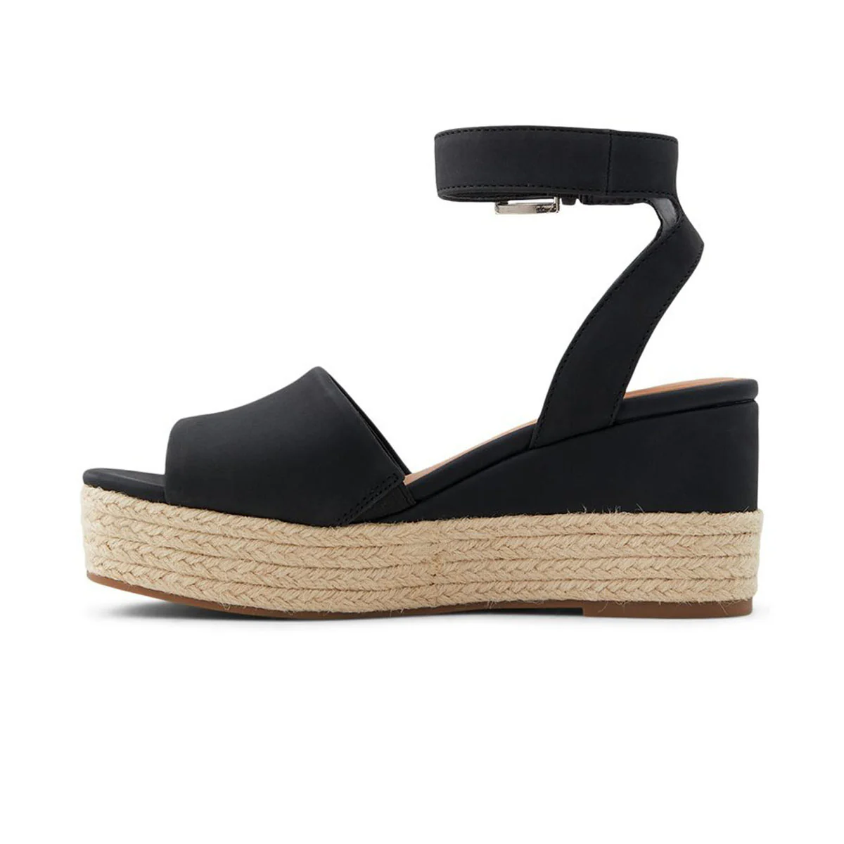 Sandali neri in pelle vegana con zeppa 7 cm Call It Spring Lillian - Image 3