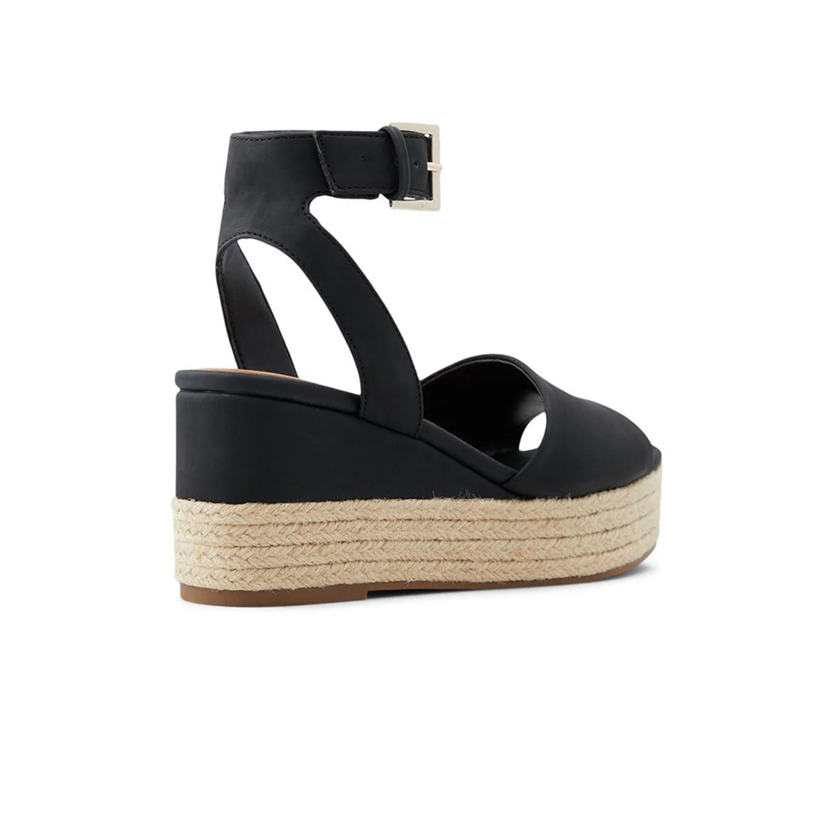 Sandali neri in pelle vegana con zeppa 7 cm Call It Spring Lillian - Image 4
