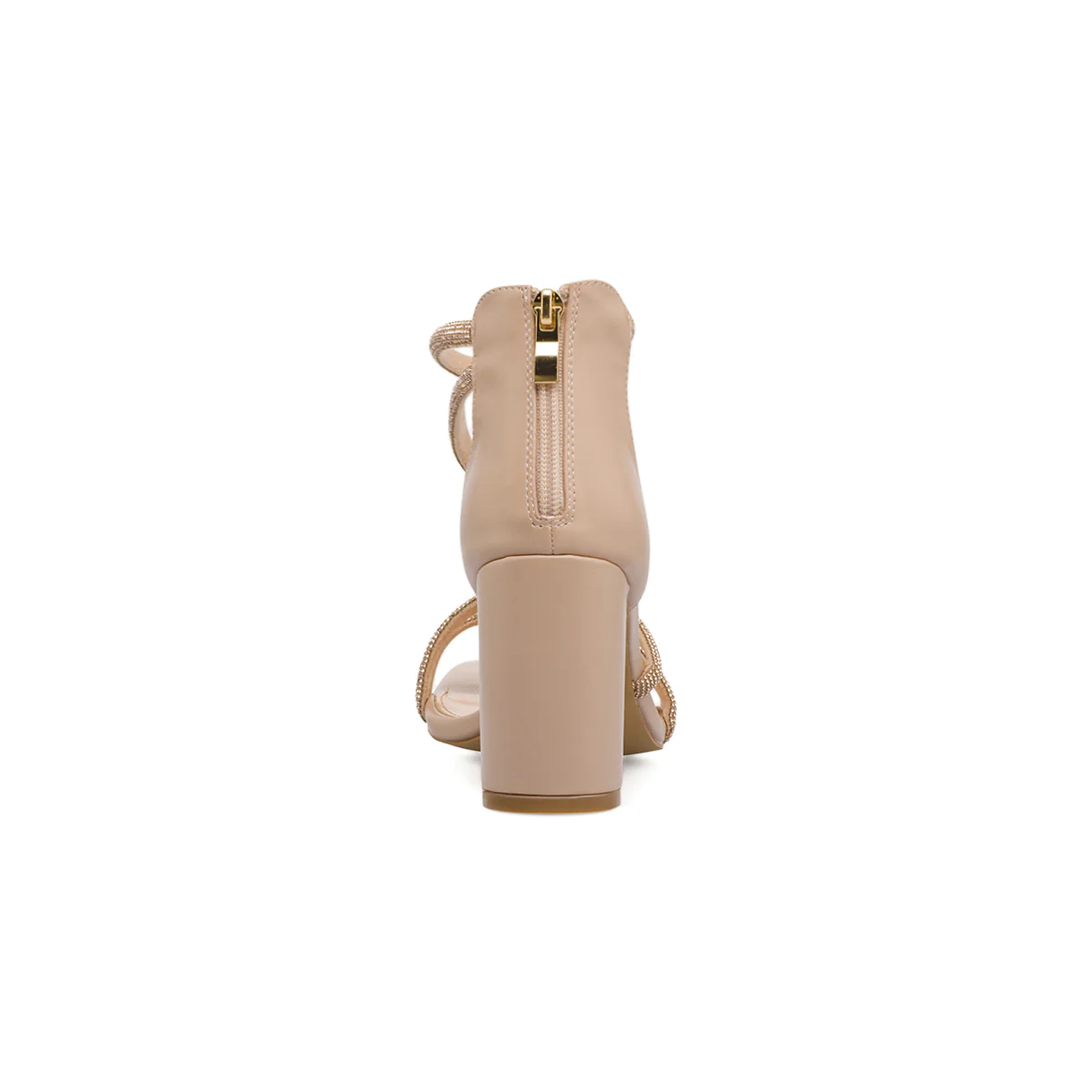 Sandali Nude da Donna con strass e tacco a colonna 8,5 cm Lora Ferres - Image 4