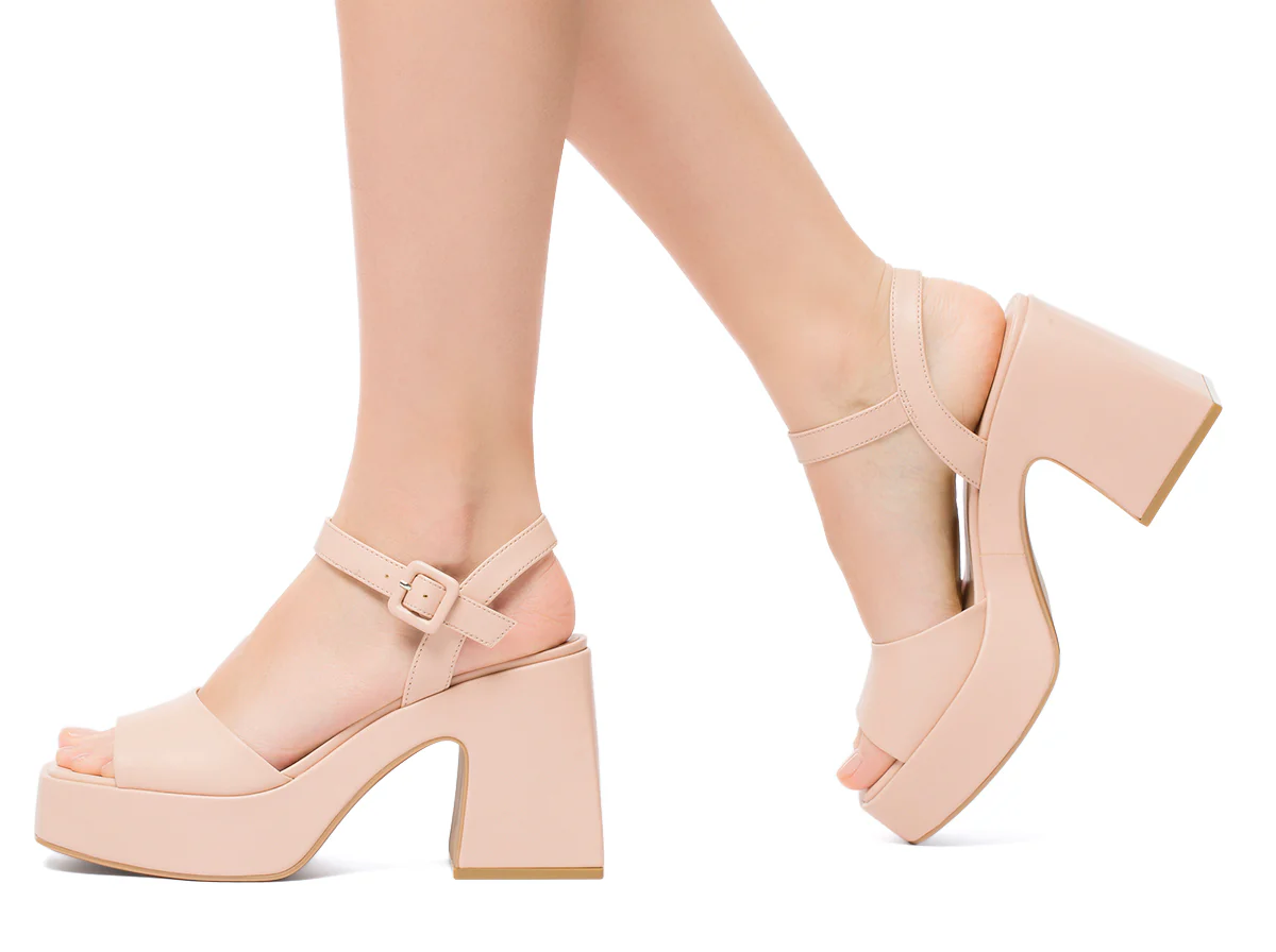 Sandali nude da donna con tacco a blocco e plateau Swish Jeans - Image 2