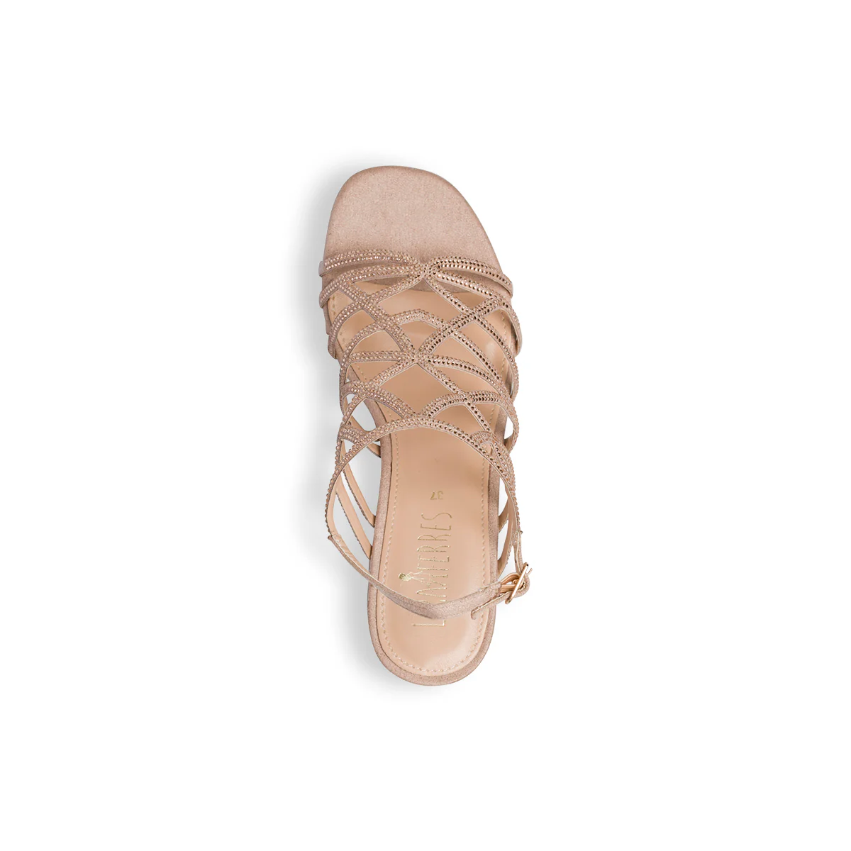 Sandali gioiello nude da donna con tacco largo 6 cm e strass Lora Ferres - Image 16
