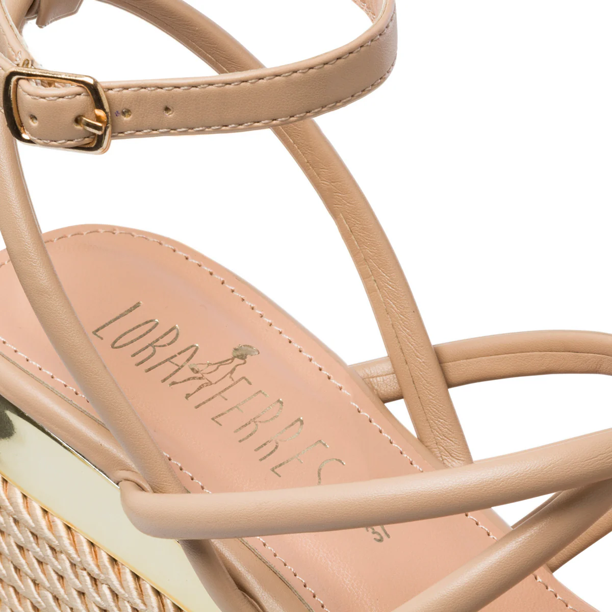 Sandali nude da donna con zeppa 10 cm e cinturini incrociati Lora Ferres - Image 7