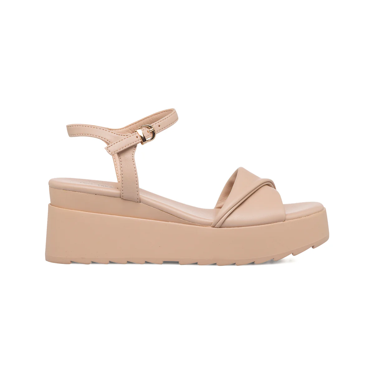Sandali nude da donna con zeppa 7 cm Lora Ferres