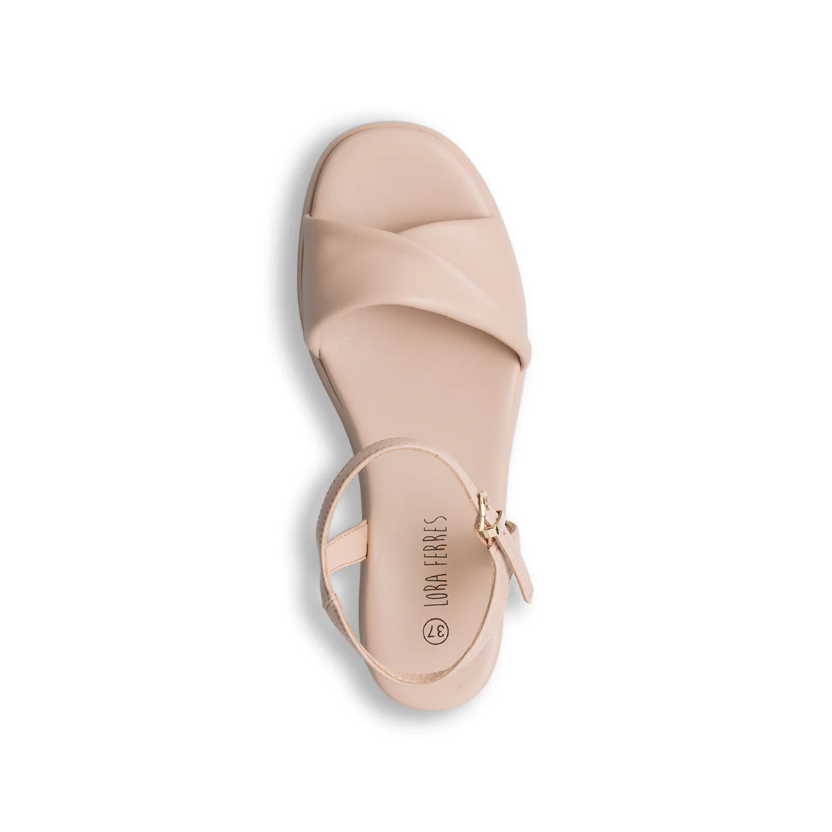 Sandali nude da donna con zeppa 7 cm Lora Ferres - Image 5