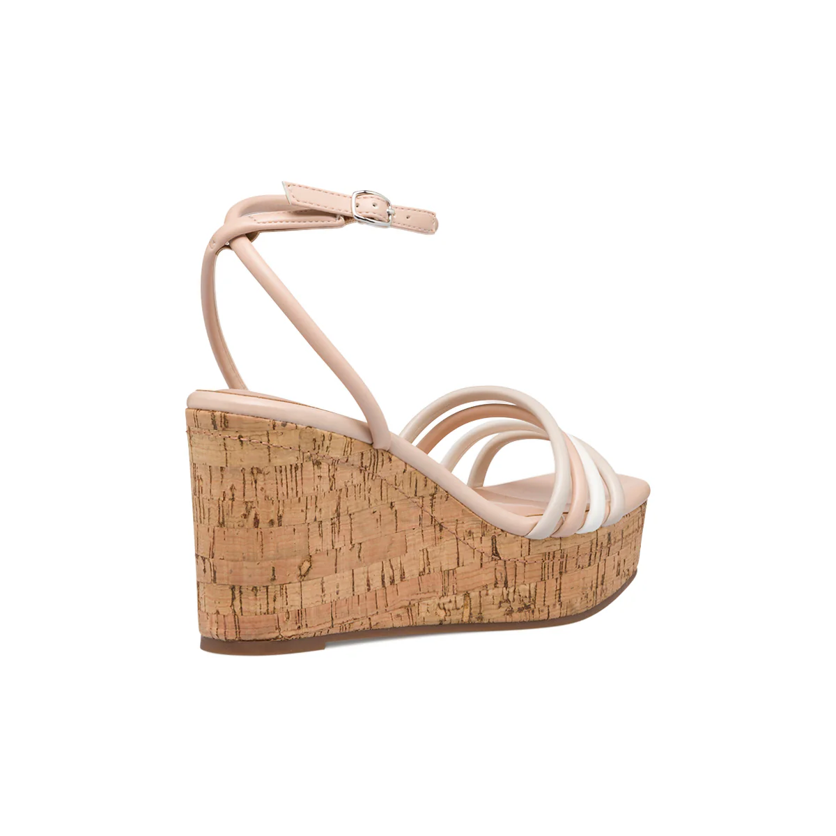 Sandali nude da donna in "pelle vegana" con zeppa 9 cm Call It Spring Leema - Image 3