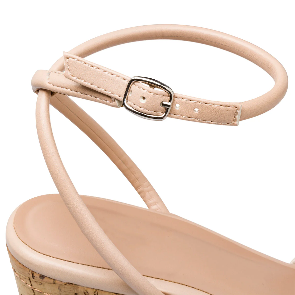 Sandali nude da donna in "pelle vegana" con zeppa 9 cm Call It Spring Leema - Image 5