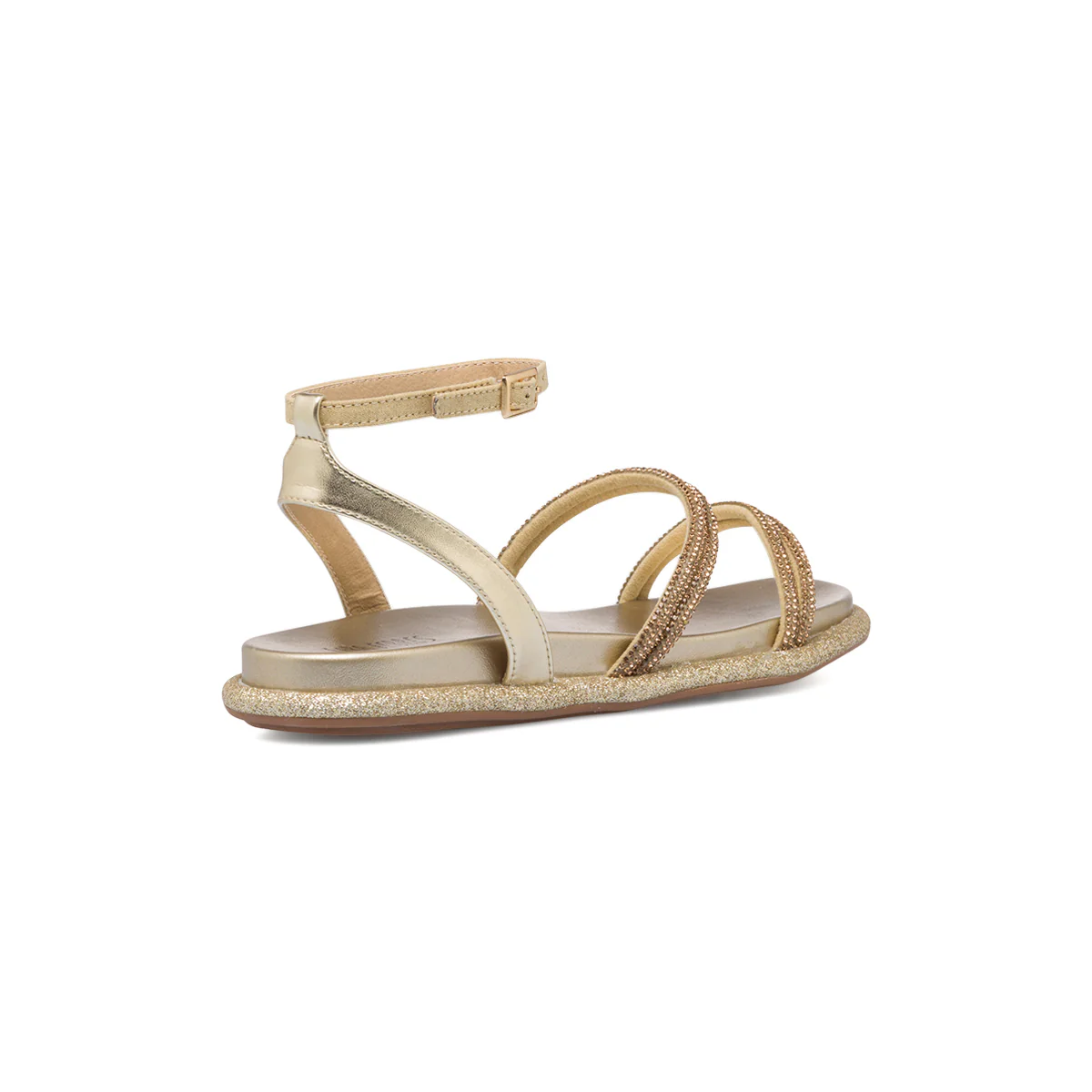 Sandali oro con strass gioiello da donna Lora Ferres - Image 3