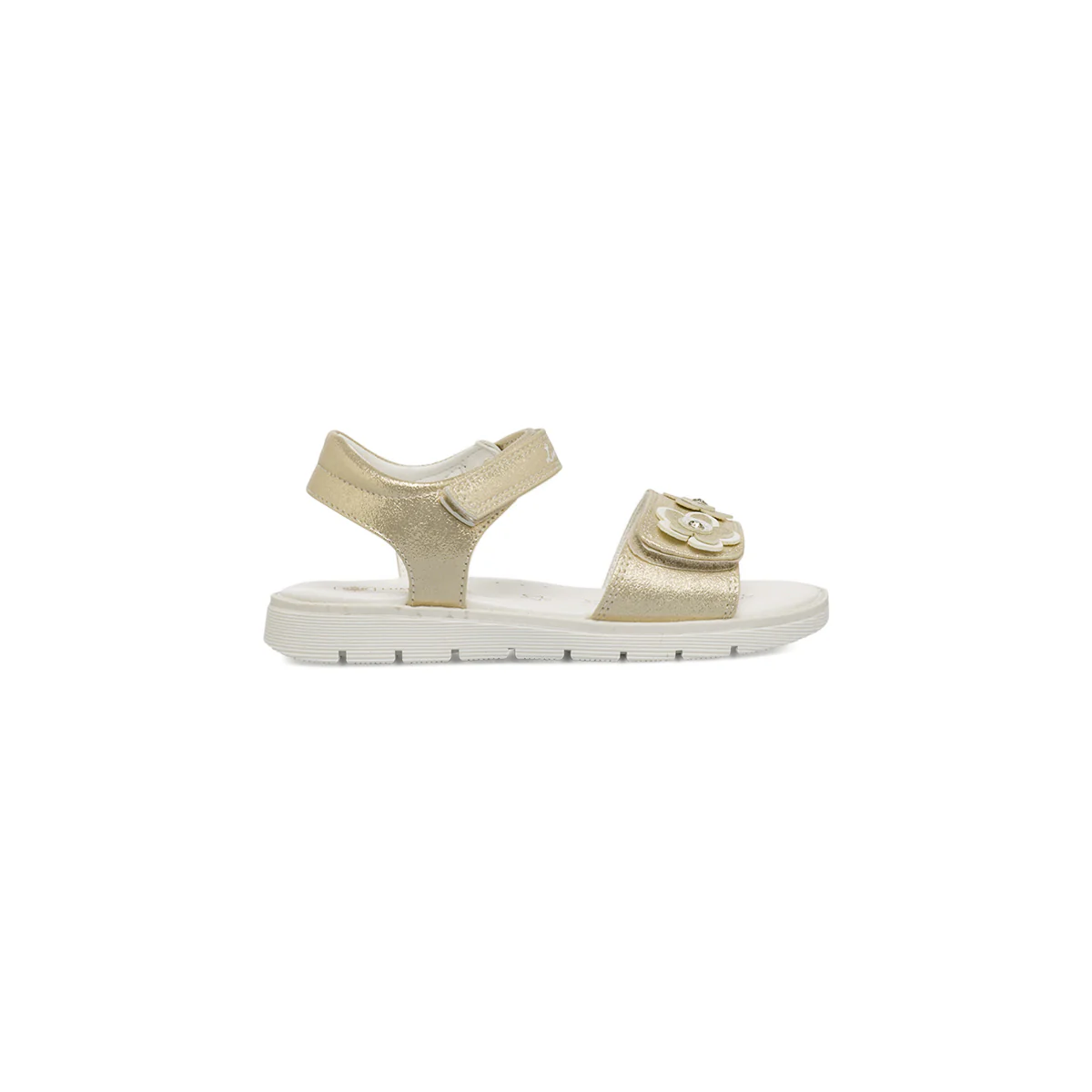 Sandali oro da Bambina con fiori e chiusura a strappo Lumberjack
