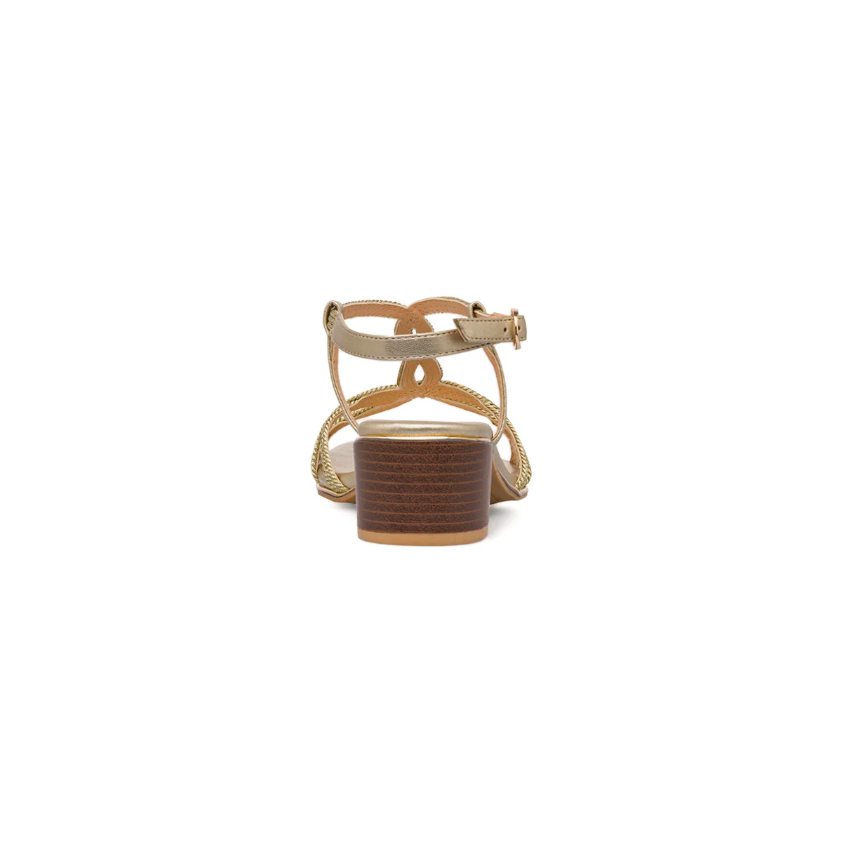 Sandali Oro da Donna con cinturino alla caviglia e tacco 4,5 cm Lora Ferres - Image 4