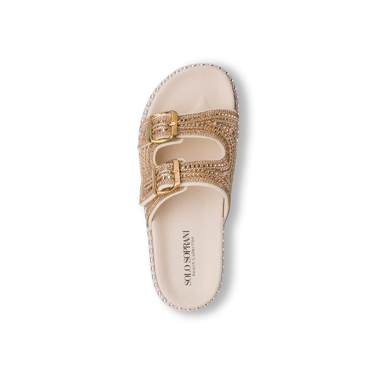 Ciabatte Oro da Donna effetto Rafia con fibbie Solo Soprani - Image 6