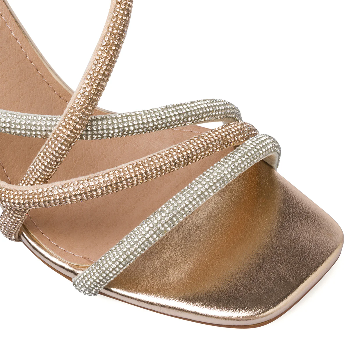 Sandali oro rosa e argento da Donna con strass e tacco 9,5 Lora Ferres - Image 5