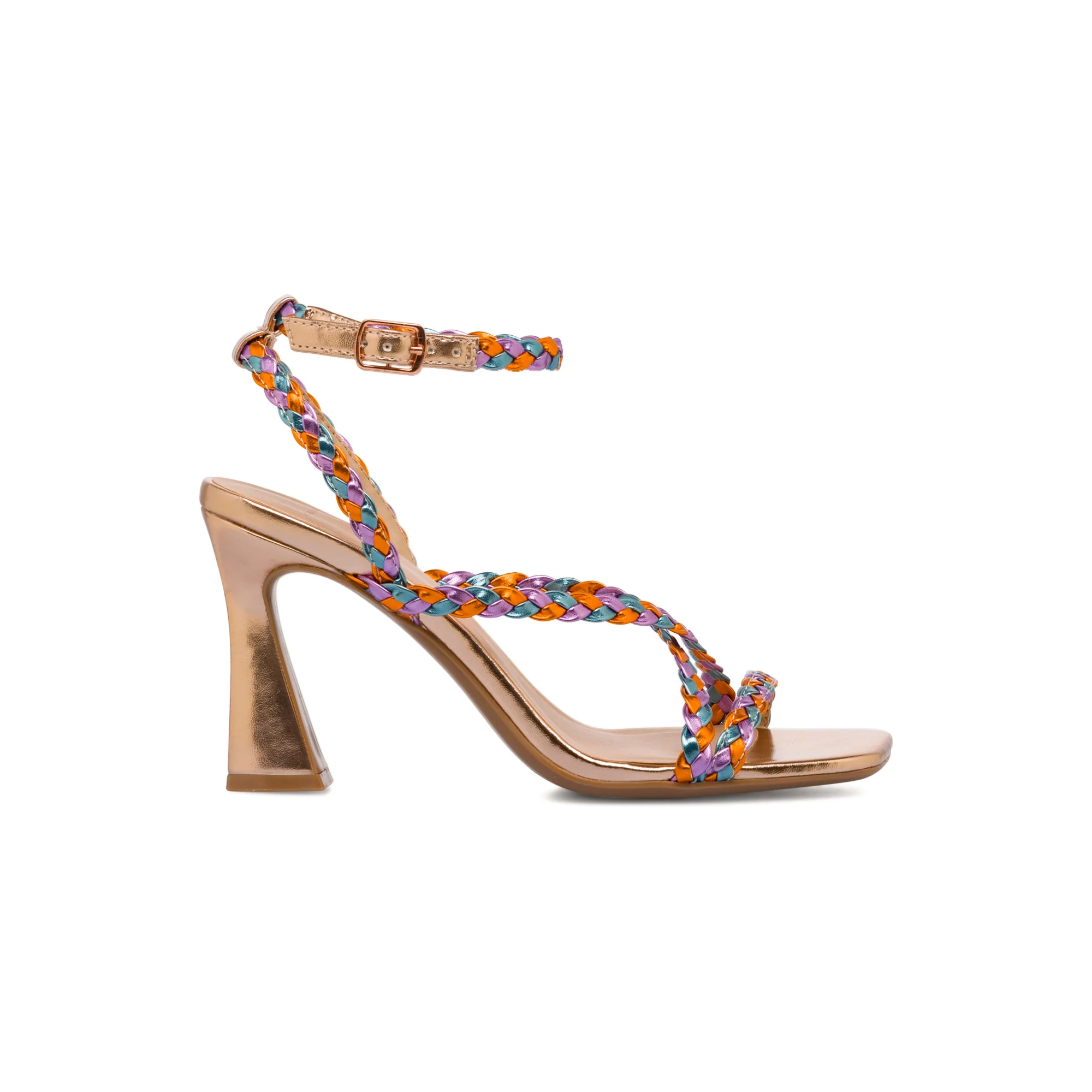 Sandali multicolore da Donna con motivo intrecci e tacco 9 cm Swish Jeans