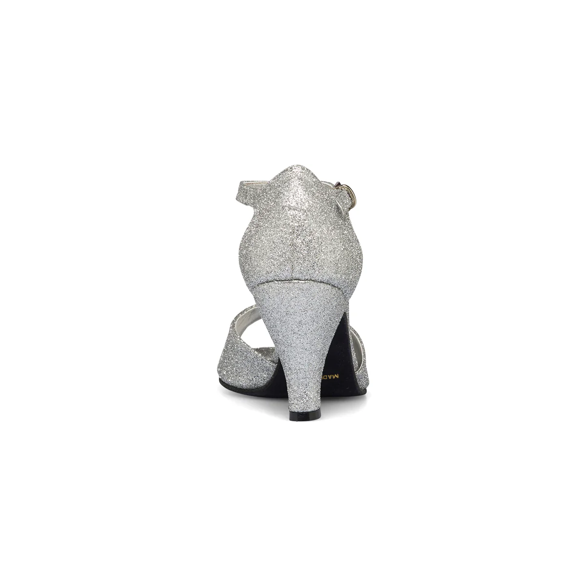 Sandali peep-toe da ballo argento effetto glitterato con cinturino t-bar e tacco 8 cm - Image 16