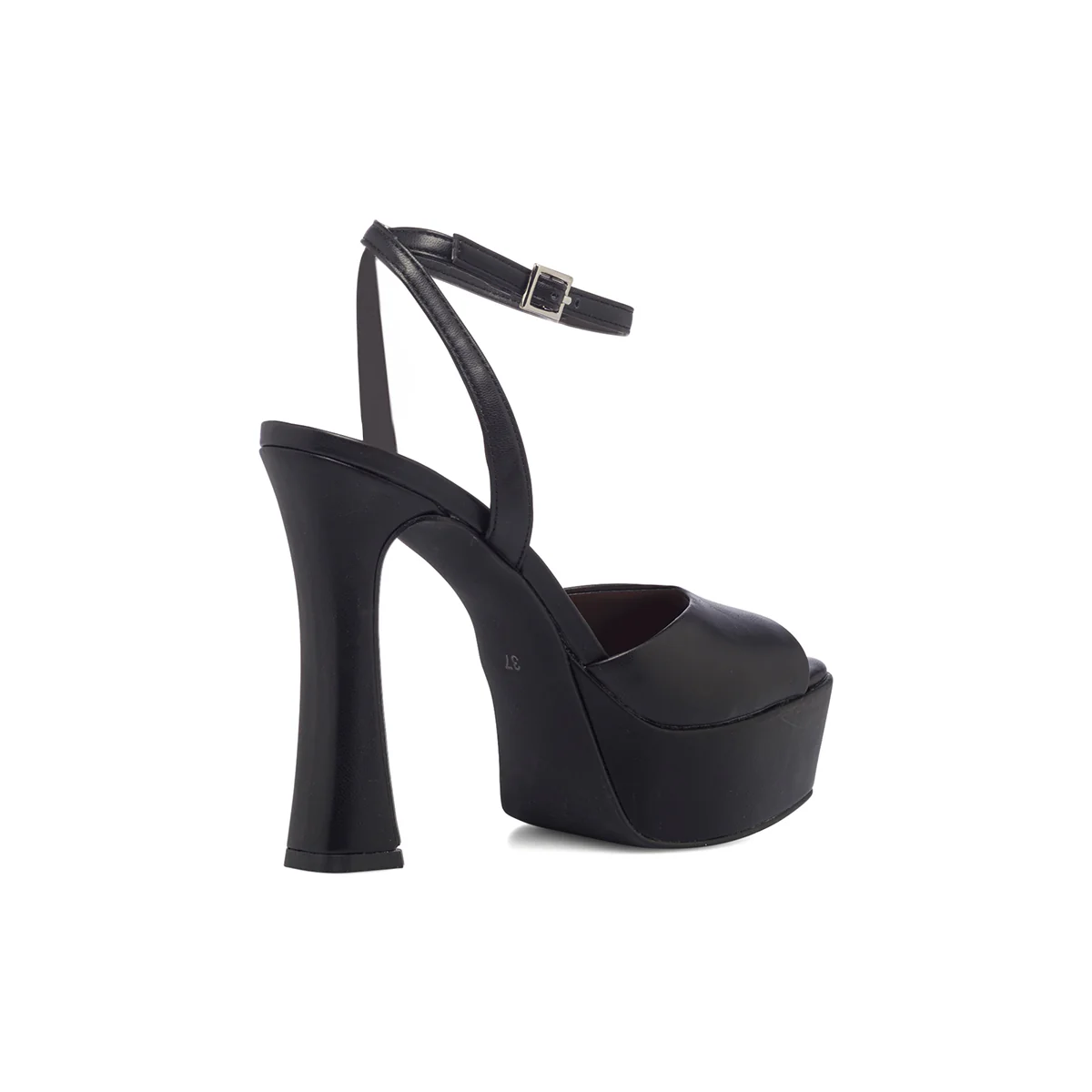 Sandali peep-toe neri da donna con tacco a campana e plateau Swish Jeans - Image 6