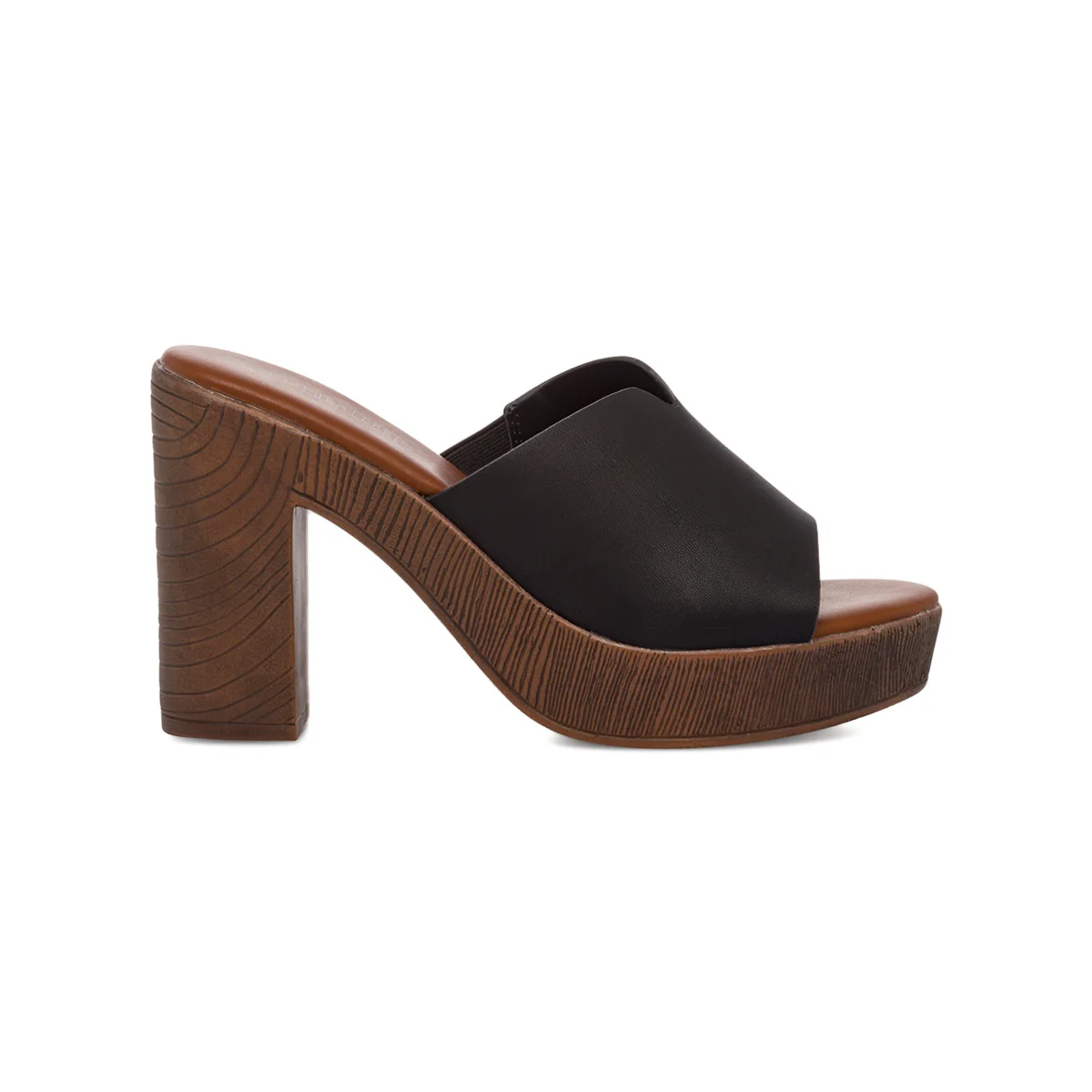 Sandali plateau e tacco alto 11 cm neri da donna Lora Ferres