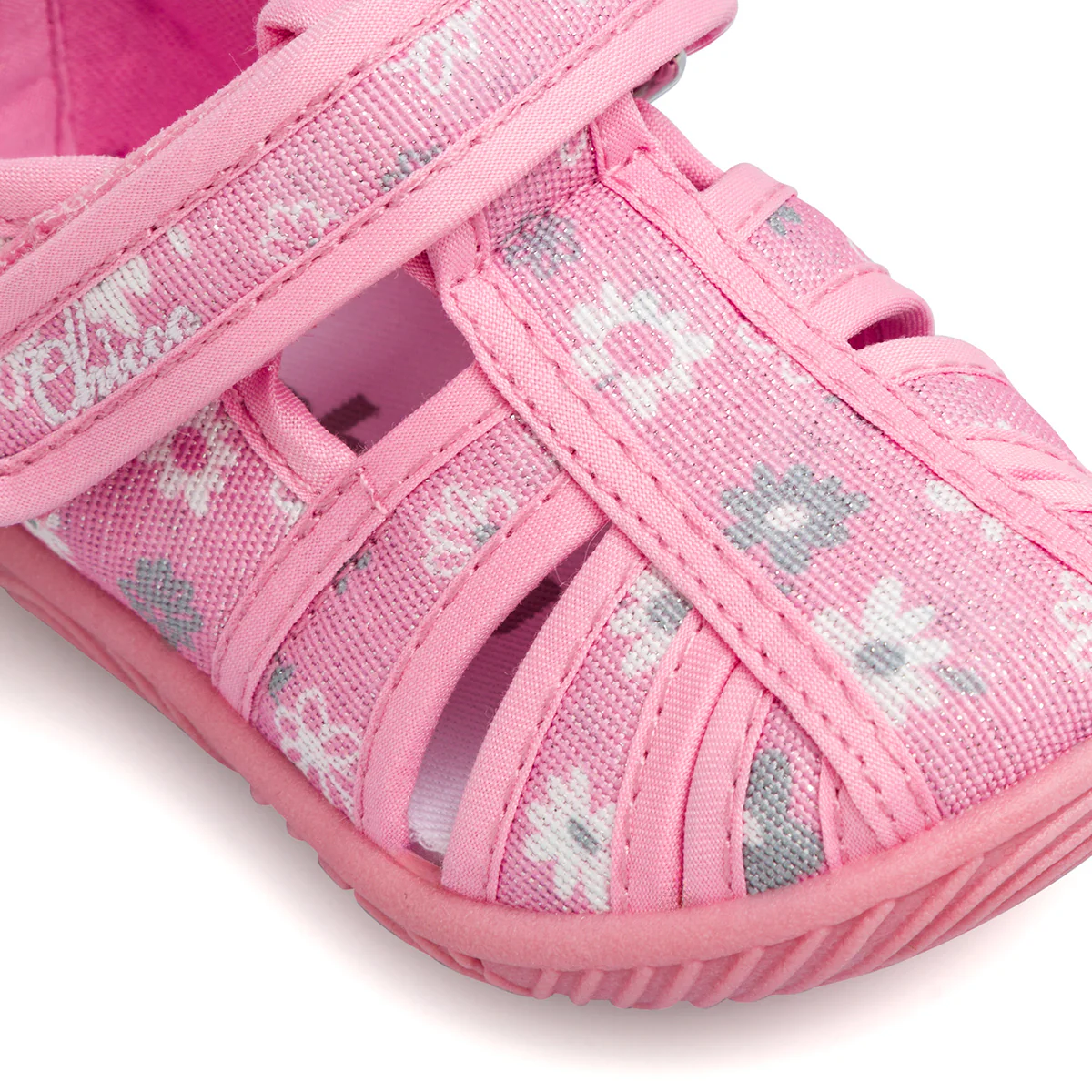Sandali primi passi bambina rosa glitter con stampe fiori Chicco Tullio - Image 6