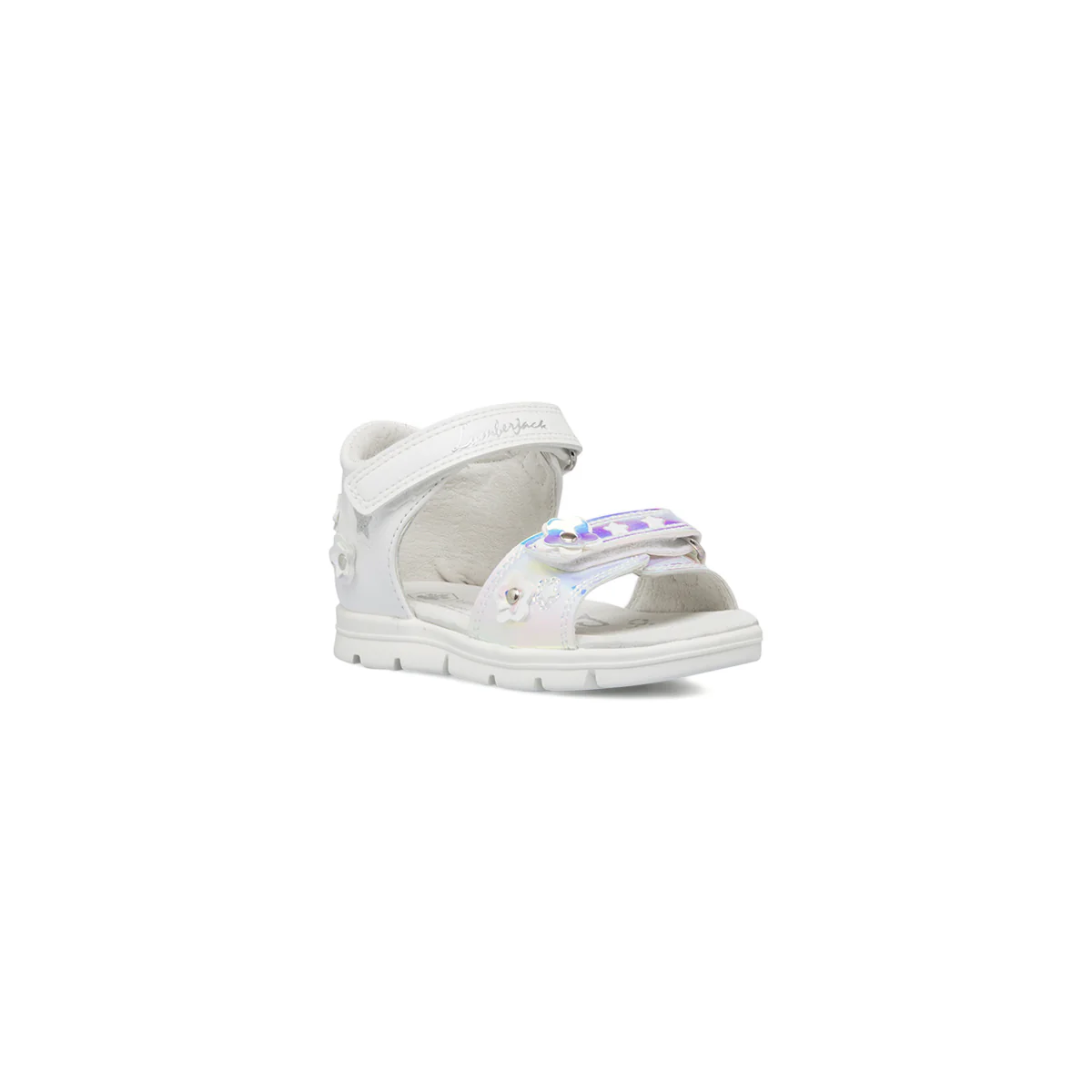 Sandali primi passi bianchi da bambina con dettaglio laminato Lumberjack Whippy - Image 2