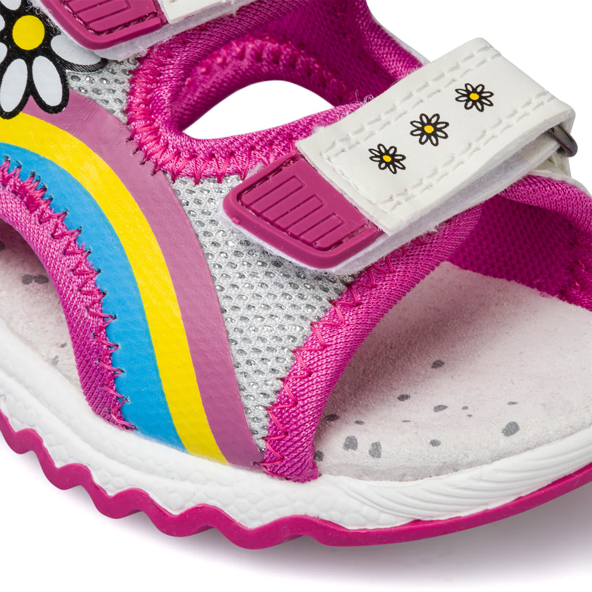 Sandali primi passi bianchi e fucsia da bambina Lumberjack Toby - Image 7