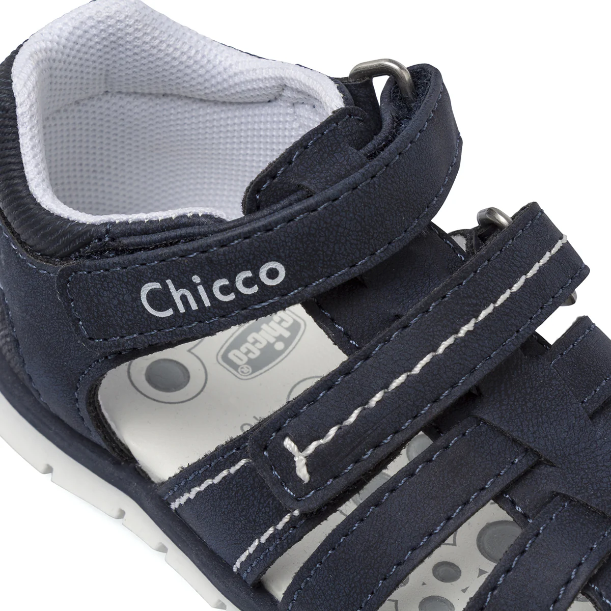 Sandali Primi Passi Blu Bambino con doppia chiusura a strappo Chicco - Image 3