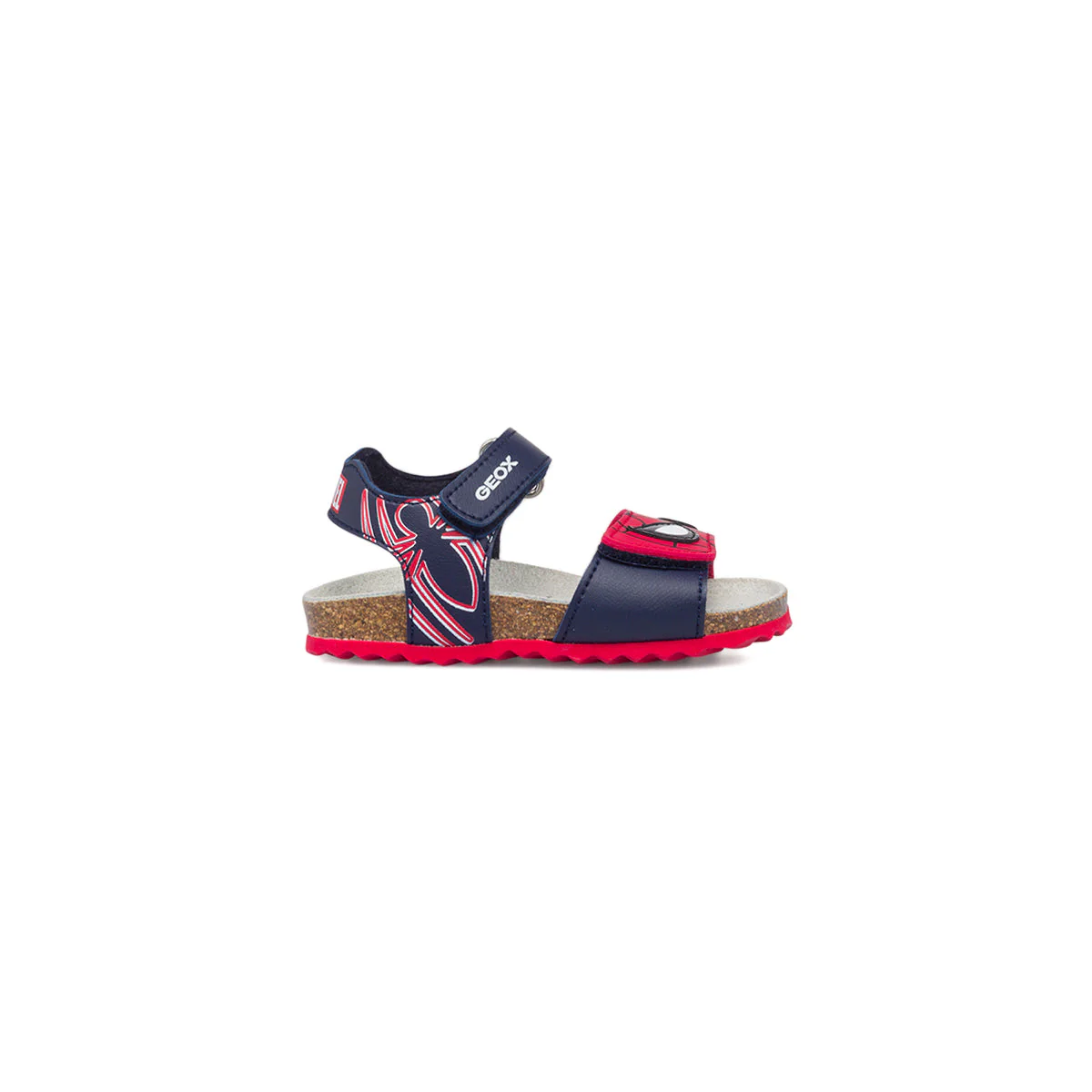 Sandali primi passi blu da bambino con stampa Spiderman Geox Chalki