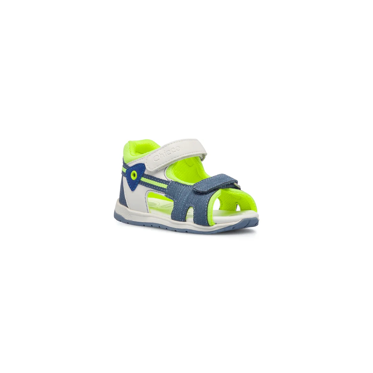 Sandali primi passi blu jeans e bianchi da bambino Chicco Gatlin - Image 2