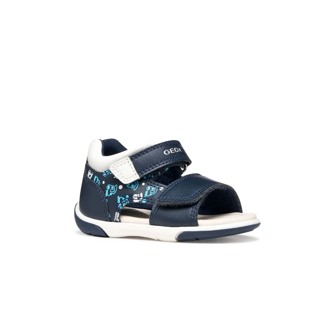 Sandali primi passi da Bambina blu con doppio strappo Geox - Image 2