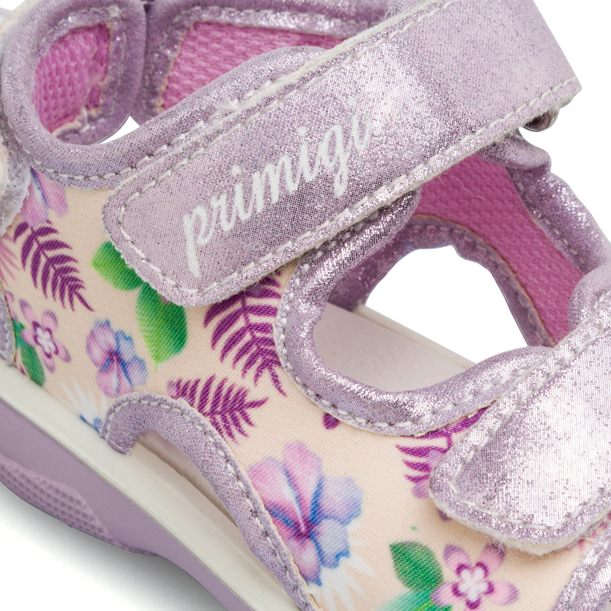 Sandali Primi Passi Lilla e Beige da Bambina con stampa floreale Primigi - Image 5