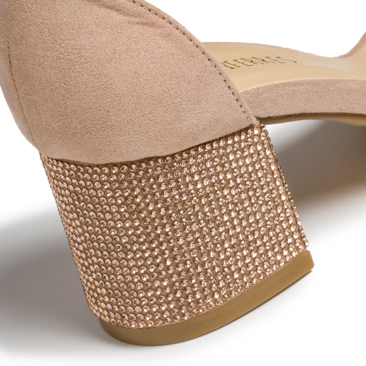 Sandali gioiello rosa con strass e tacco 6 cm Lora Ferres - Image 9