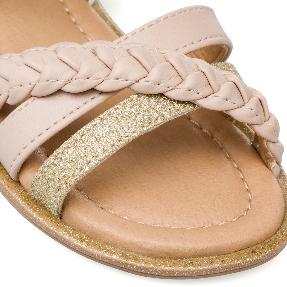 Sandali Rosa da Bambina e Ragazza con Glitter e Strappo in velcro Dieci Baci - Image 5