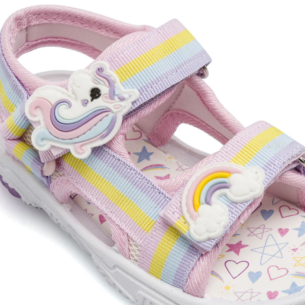 Sandali rosa da Bambina con patch unicorno e arcobaleno Unicorno - Image 5