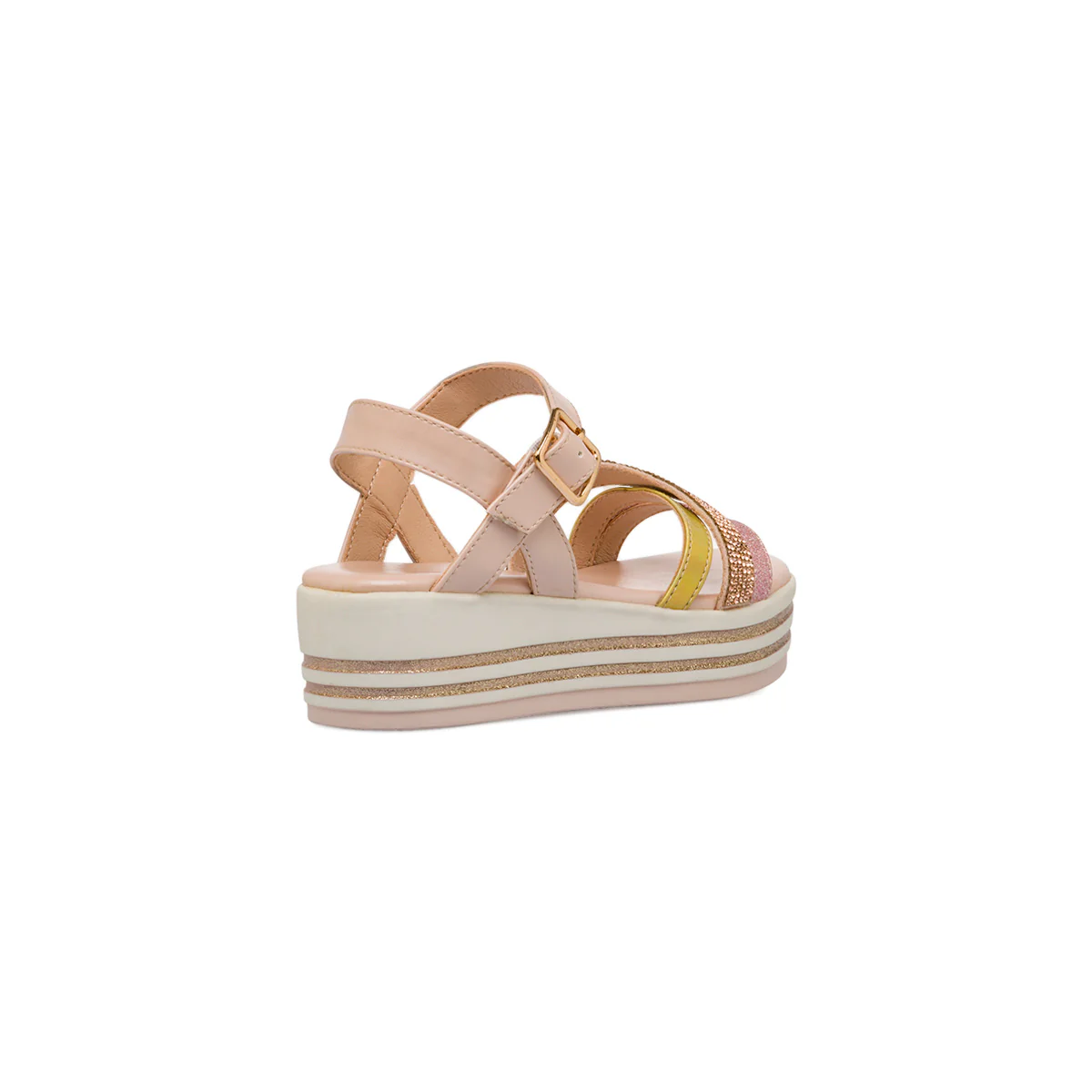 Sandali Rosa da Bambina e Ragazza con Strass e suola Platform Dieci Baci - Image 3