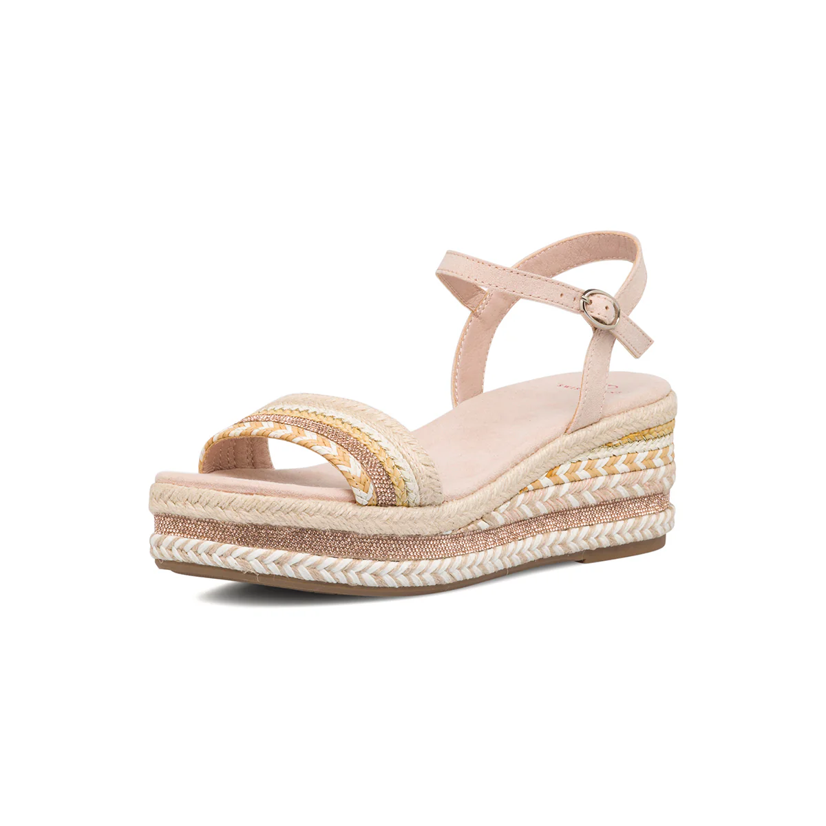Sandali rosa da donna con zeppa in corda 6 cm e strass Swish Jeans - Image 2