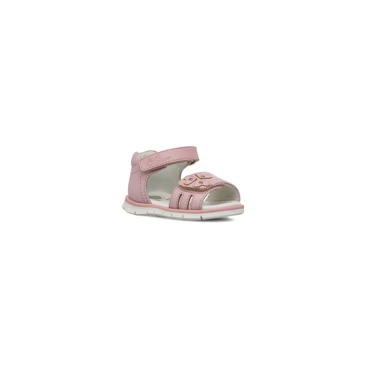 Sandali rosa da Primi Passi Bambina in pelle con cuoricini Chicco - Image 2